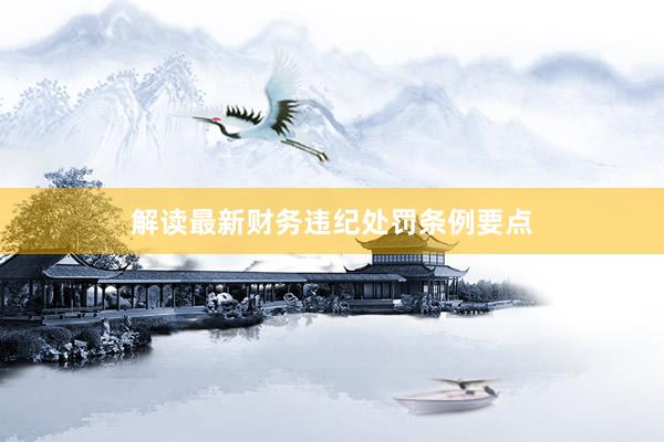 解读最新财务违纪处罚条例要点