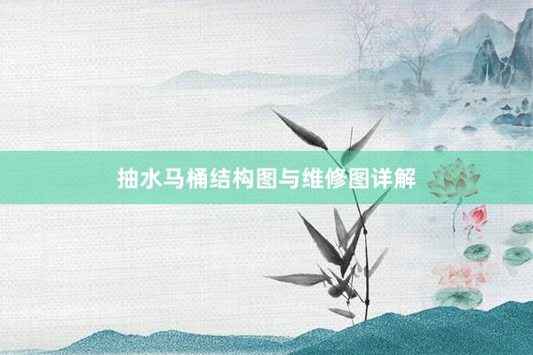 抽水马桶结构图与维修图详解