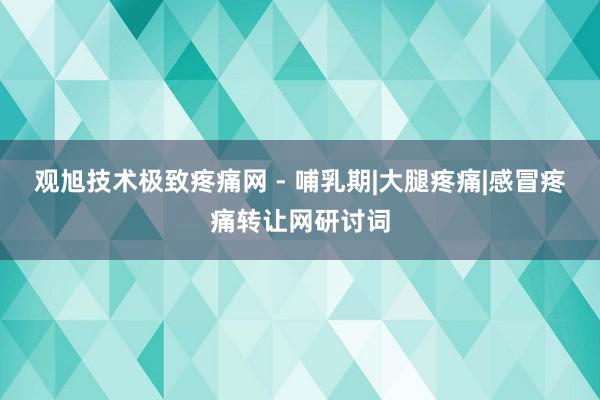 观旭技术极致疼痛网 - 哺乳期|大腿疼痛|感冒疼痛转让网研讨词